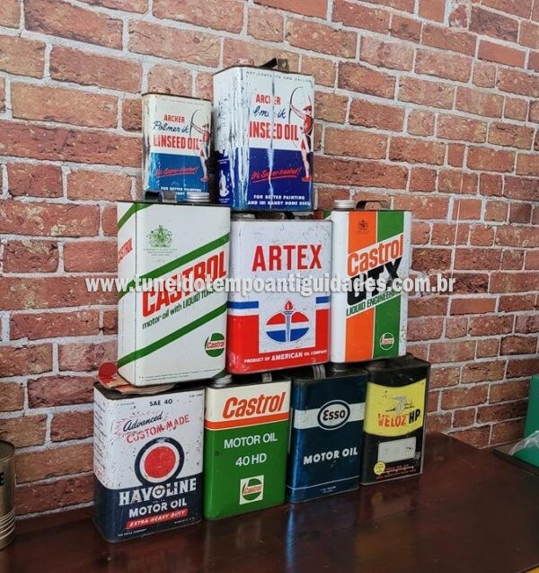 Latas de Óleo Antigas