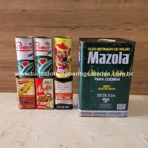 Latas óleo antigas